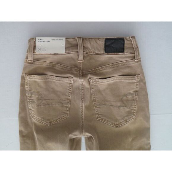 American Eagle Womens Sz 00 Lt. Brown Ne(x)t Level Stretch Hi-Rise Jegging Jeans - Picture 4 of 9